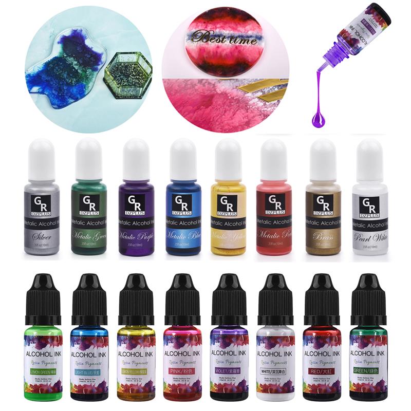Resin Dye Alcohol - 10 مللي/15 مللي الفن الحبر الكحول
