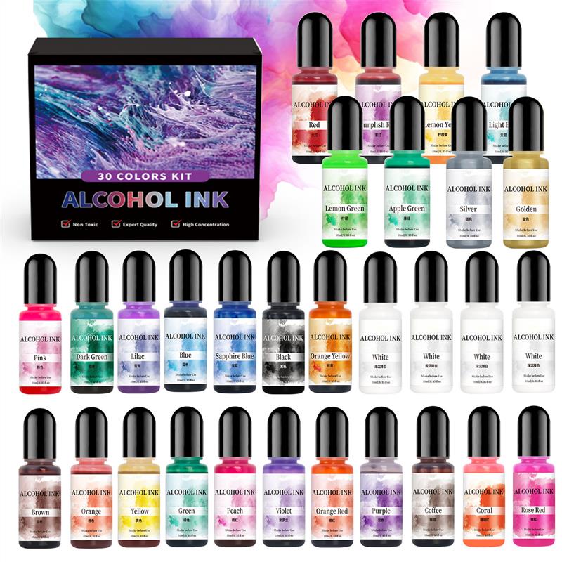 1 مجموعة الفن الحبر الكحول الا - مراجعة Resin Dye Alcohol وسعره